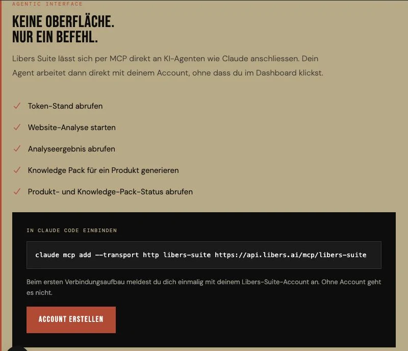 Libers Suite per MCP: Dein KI-Assistent arbeitet jetzt direkt mit deinem Account